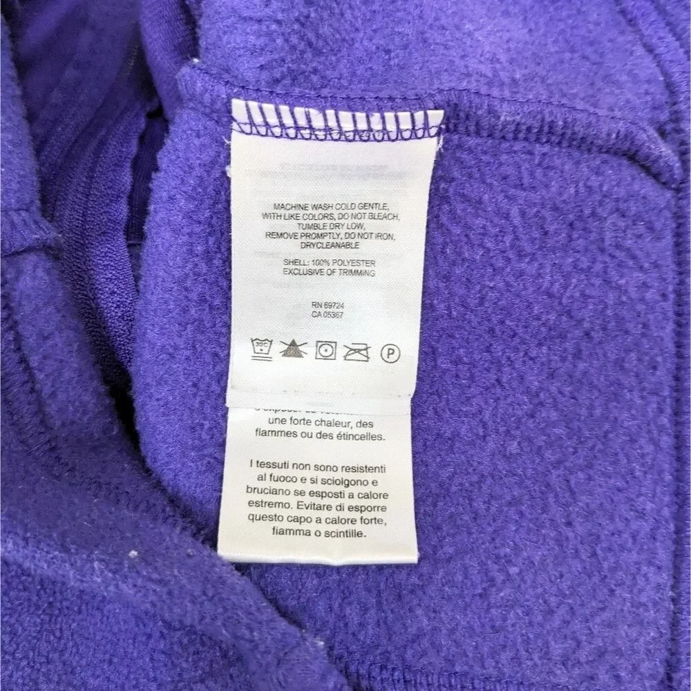 Purple Fleece Full Zip Columbia Girls Hooded Jacket Medium 10/12 Winter